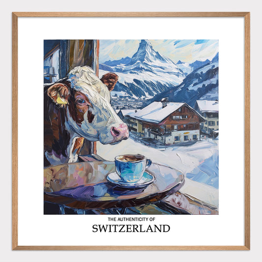 Poster titled 'The authenticity of Switzerland Poste' from ArtDarts