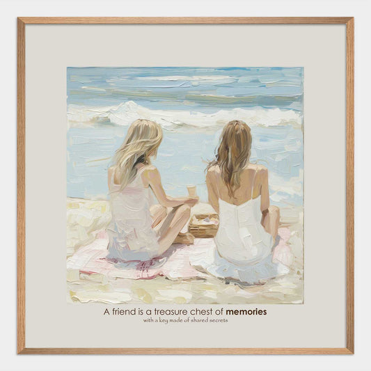 Poster titled 'Girlfriends on the Beach Poster' from ArtDarts
