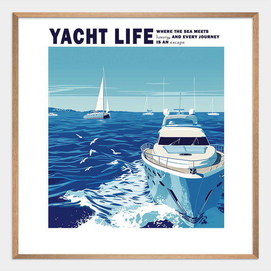 Poster titled 'Life on a Yacht Poster' from ArtDarts