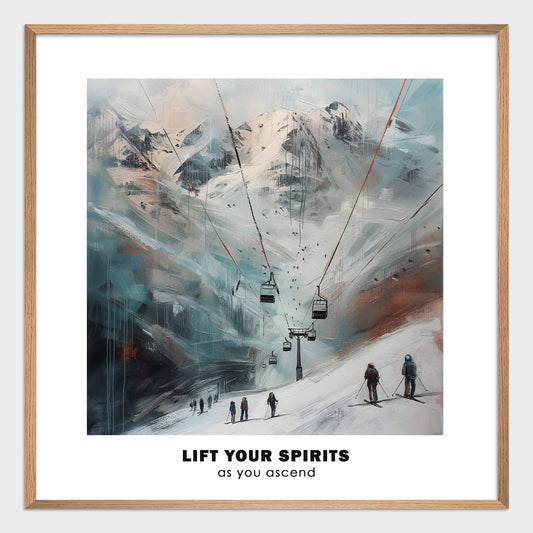 Poster titled 'Alpine Ski Lift Poster' from ArtDarts