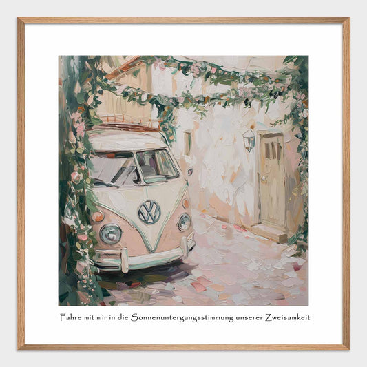 Poster titled 'Retro Volkswagen Poster' from ArtDarts