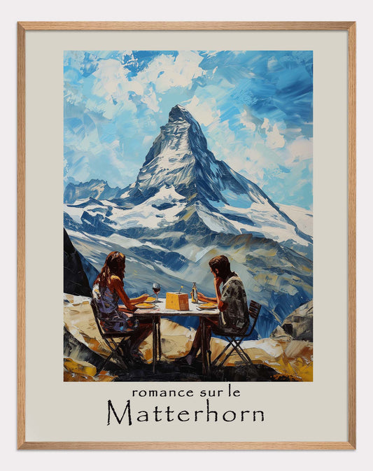 Poster titled 'Romance near the Matterhorn Poster' from ArtDarts