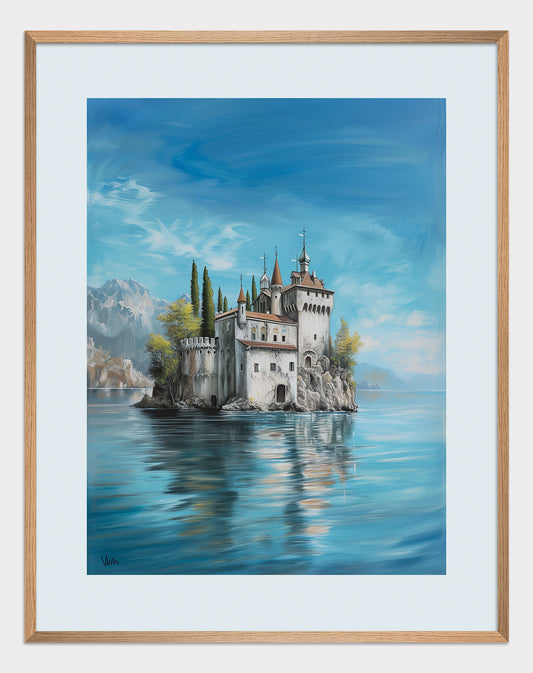 Poster titled 'Island Castle Poster' from ArtDarts