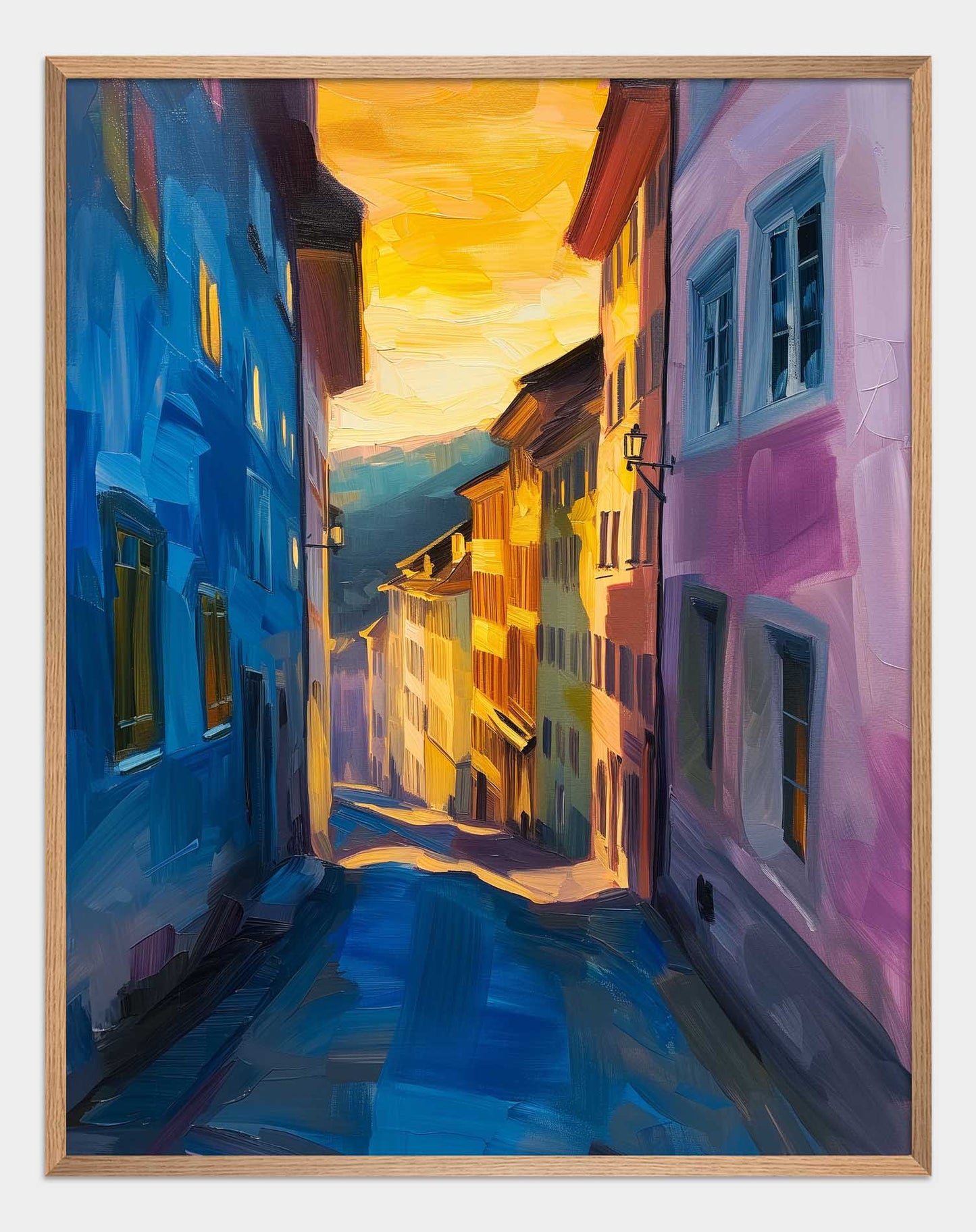 Poster titled 'Night Street of Switzerland Poster' from ArtDarts