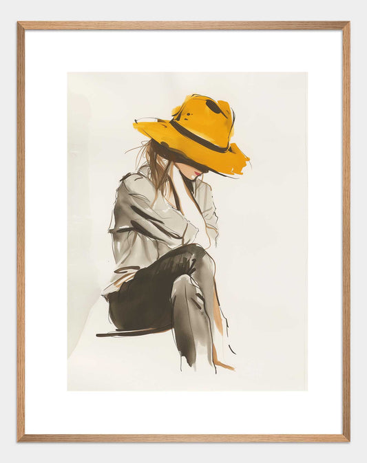 Poster titled 'Girl in a Hat Poster' from ArtDarts