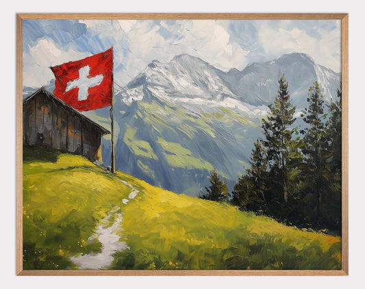 Poster titled 'An incredible view of Gstaad' from ArtDarts