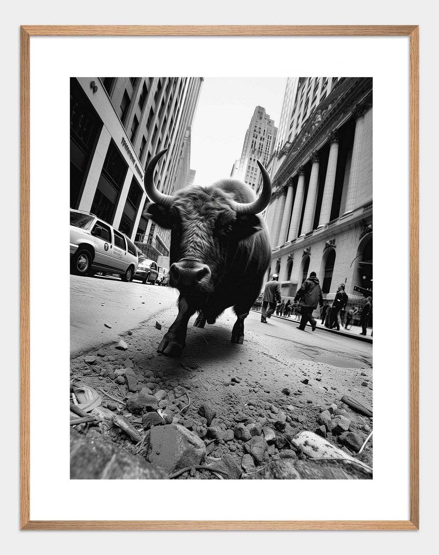 Poster titled 'Buffalo in the big city Poster' from ArtDarts