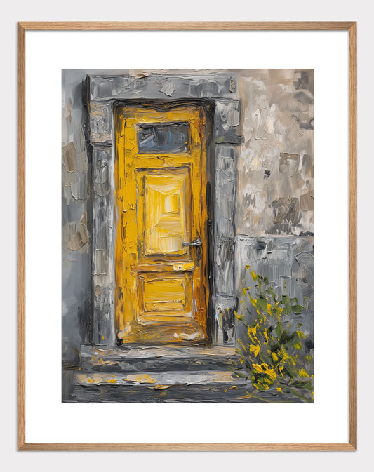 Poster titled 'Yellow Door of Courage Poster' from ArtDarts