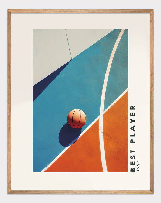 Poster titled 'Basketball on the field Poster' from ArtDarts
