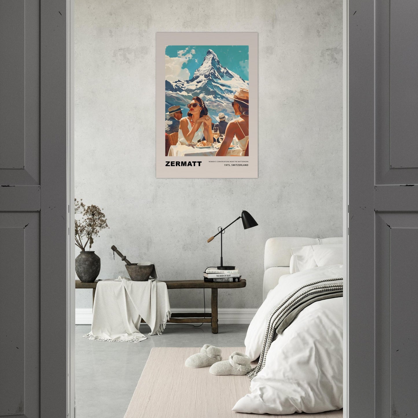 Poster titled 'Women's conversations in Zermatt' from ArtDarts