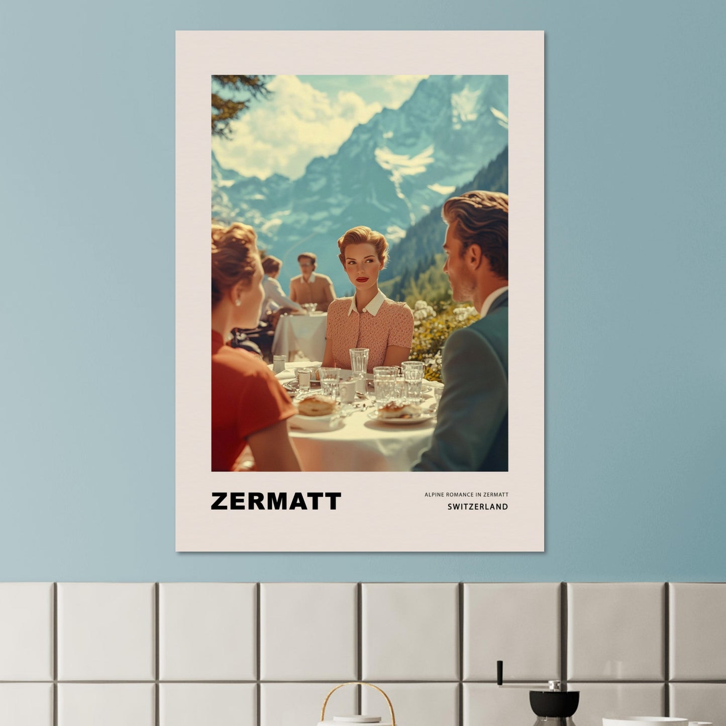 Poster titled 'Alpine Romance in Zermatt' from ArtDarts