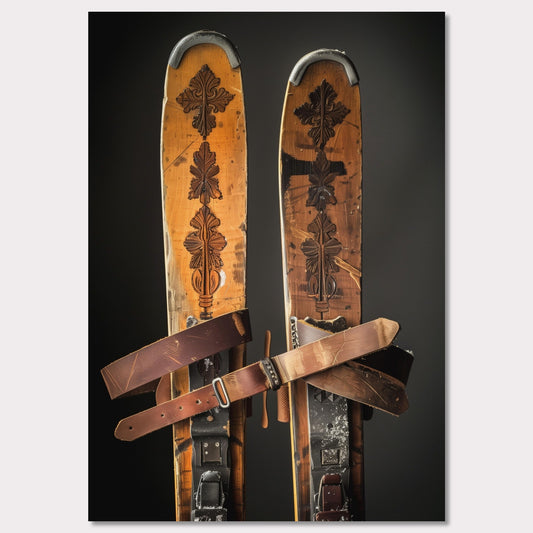 Poster titled 'Vintage skis Poster' from ArtDarts