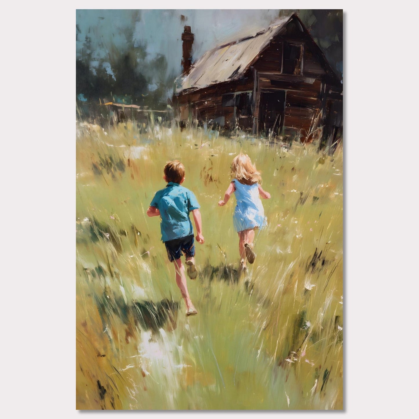Poster titled 'Running Home, Summer Alps' from ArtDarts