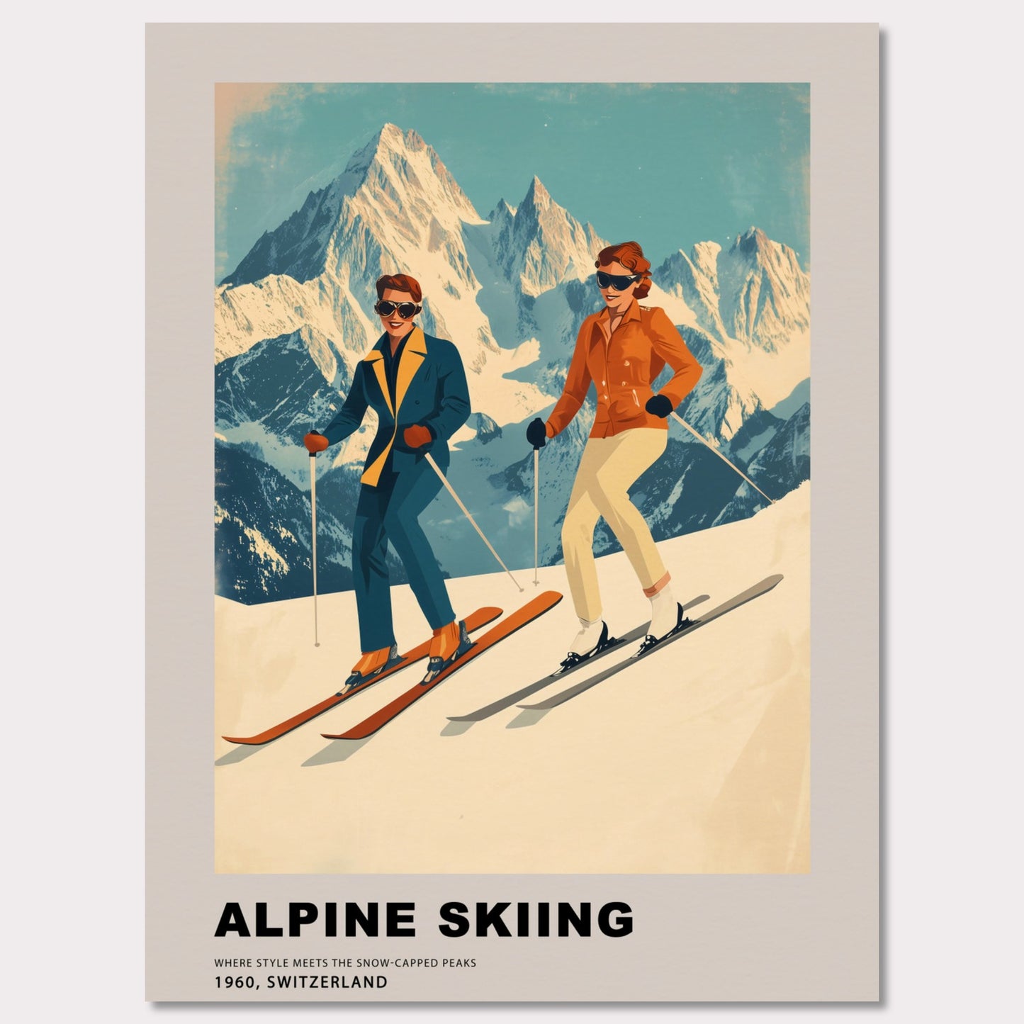 Poster titled 'Alpine Skiing' from ArtDarts