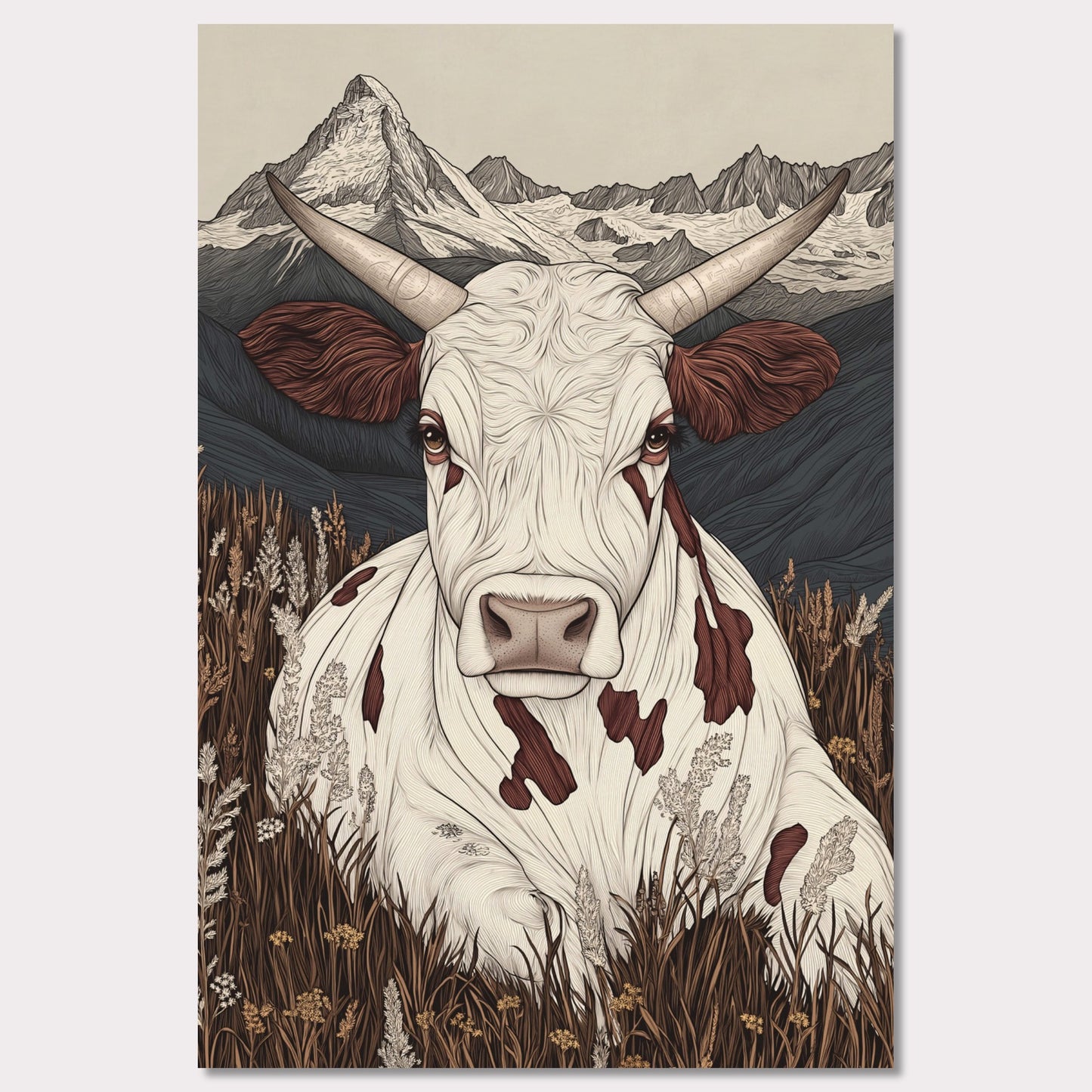 Poster titled 'Zermatt’s Mountain Muse' from ArtDarts