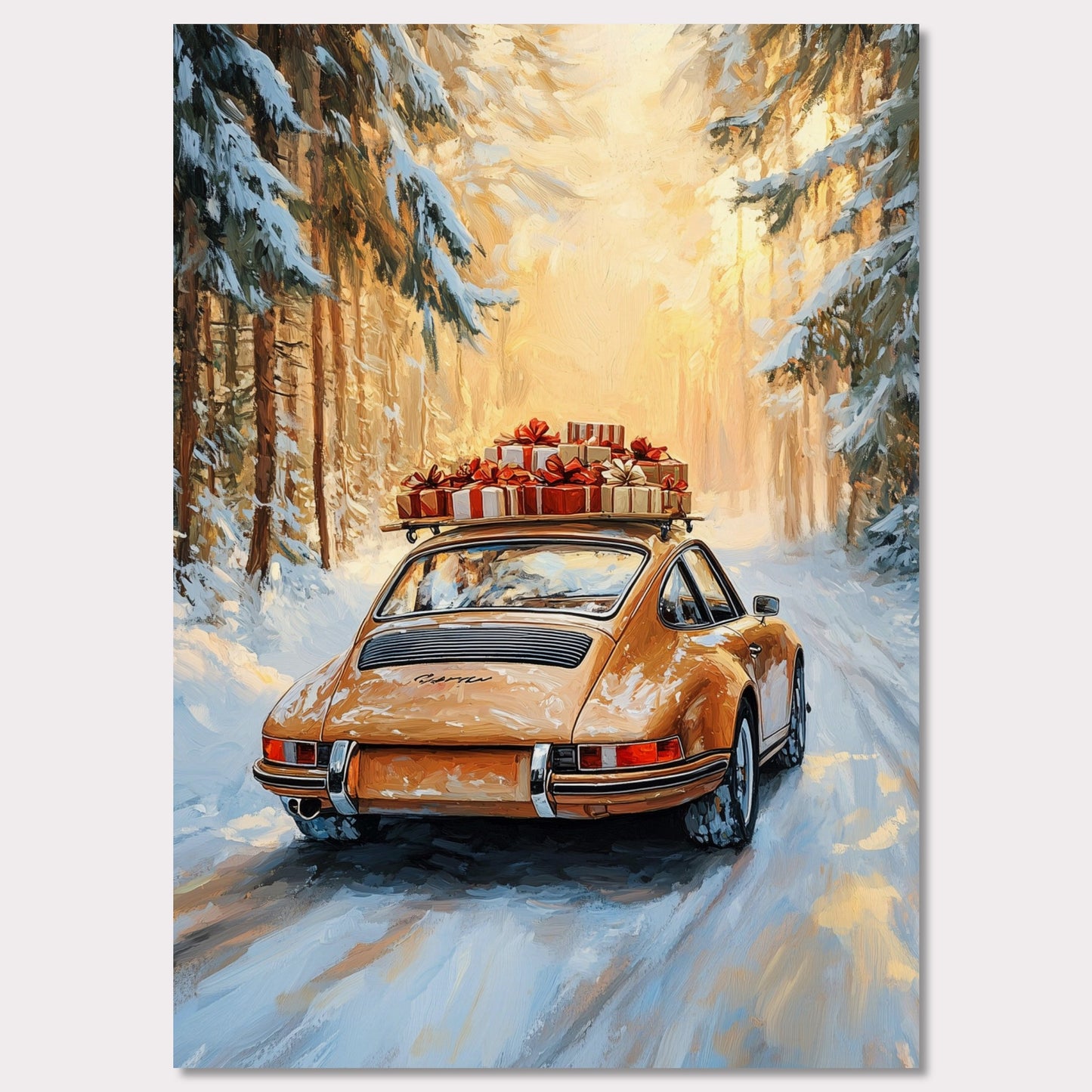 Poster titled 'Merry Christmas - Winter Drive' from ArtDarts