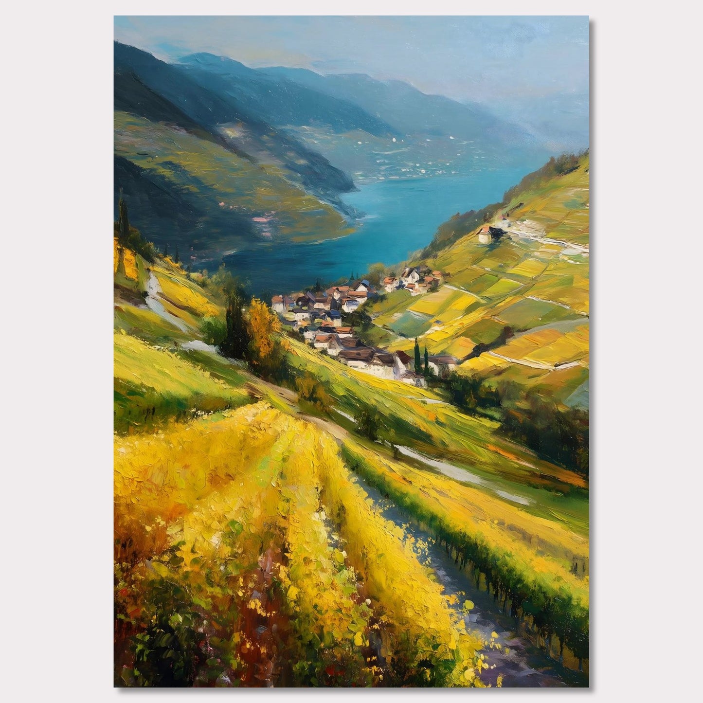 Poster titled 'Lavaux Descent' from ArtDarts
