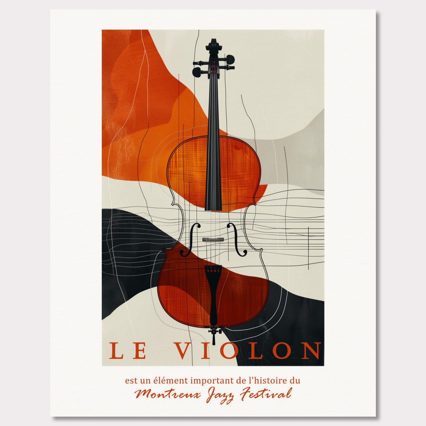 Poster titled 'Violin at Montreux Jazz Festival Poster' from ArtDarts