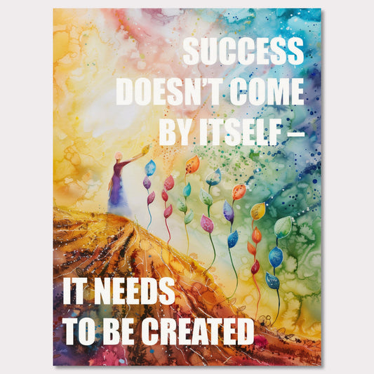 Poster titled 'Success doesn’t come by itself – it needs to be created' from ArtDarts