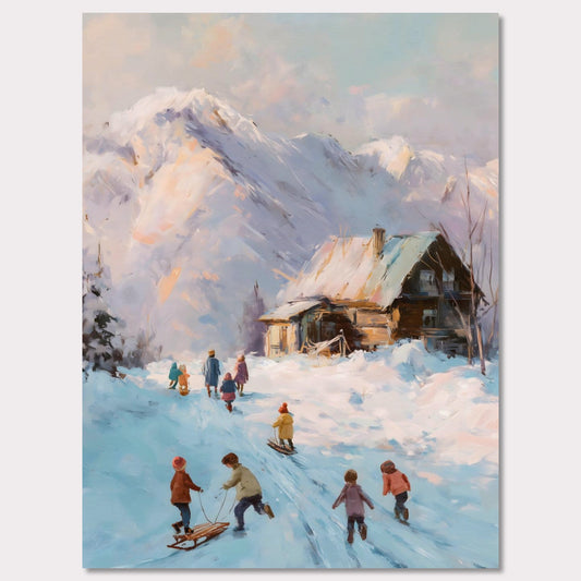Poster titled 'Sled Run, Alps Ridge' from ArtDarts