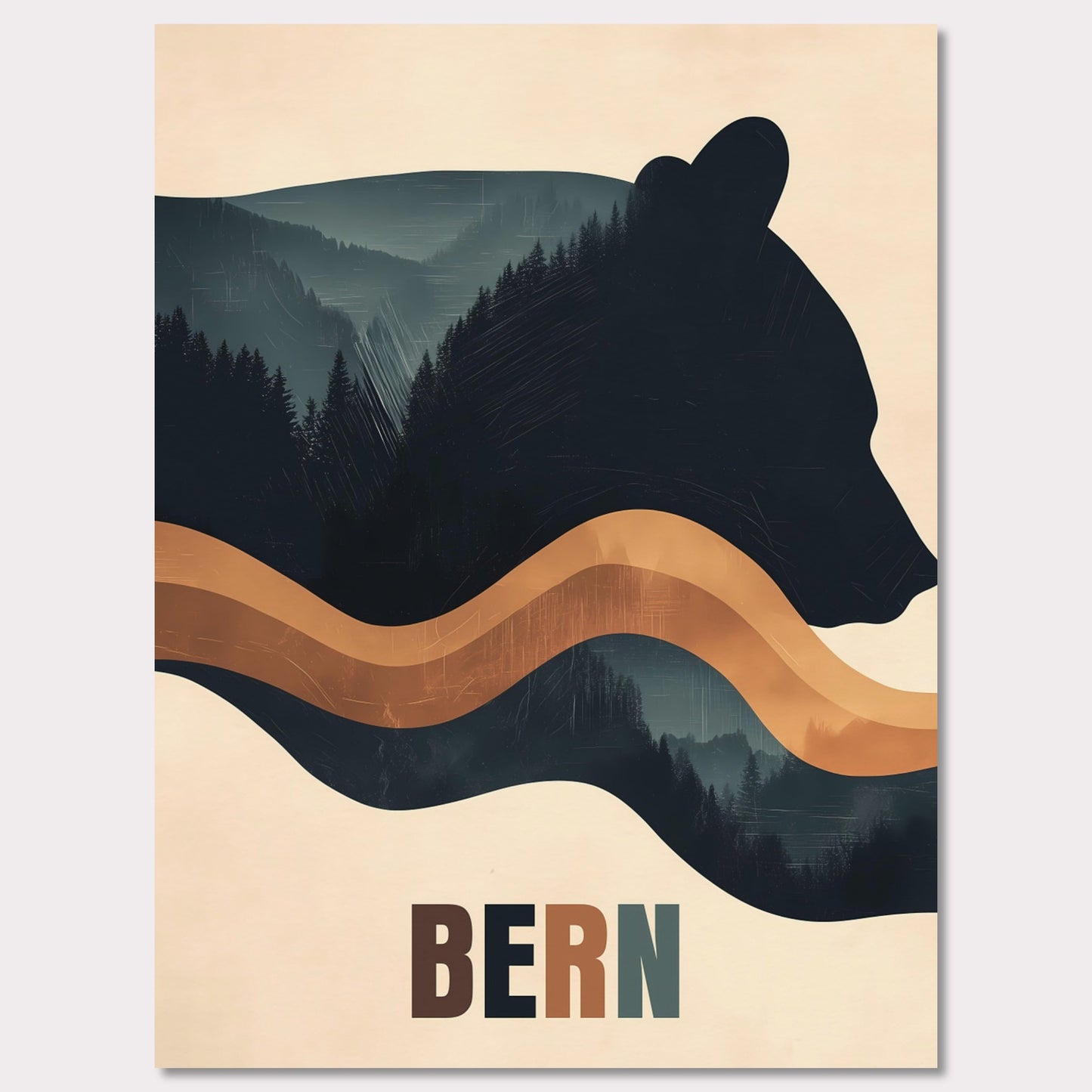 Poster titled 'Bern: Spirit of Nature' from ArtDarts