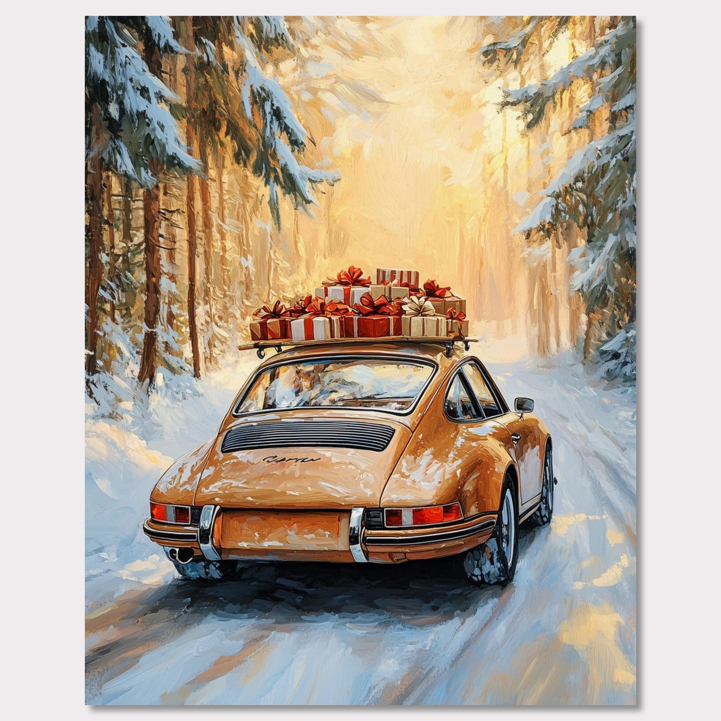 Poster titled 'Merry Christmas - Winter Drive' from ArtDarts
