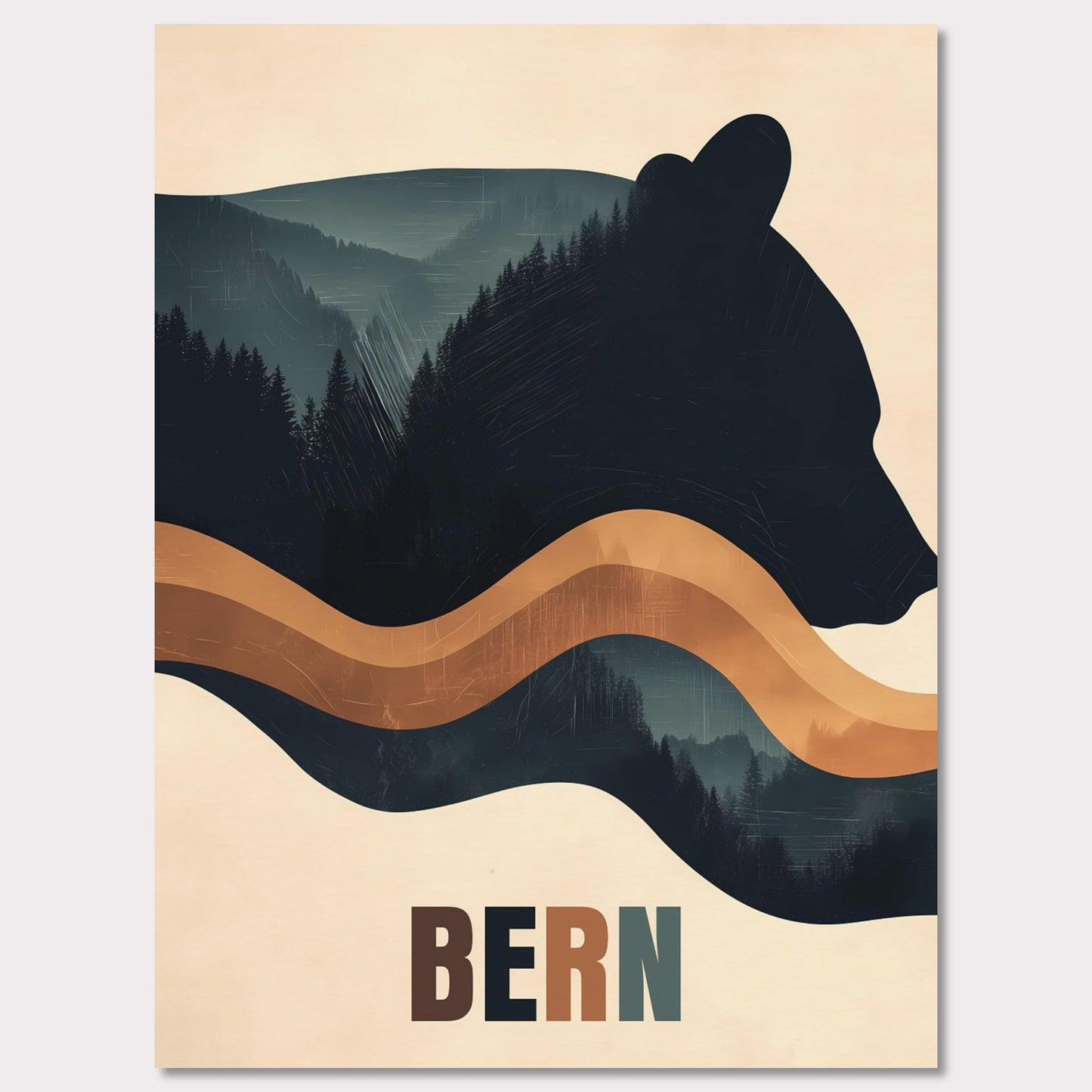 Poster titled 'Bern: Spirit of Nature' from ArtDarts
