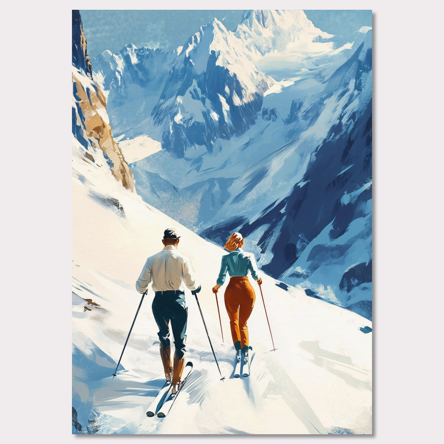 Poster titled 'Merry Christmas - Skiing in Switzerland' from ArtDarts