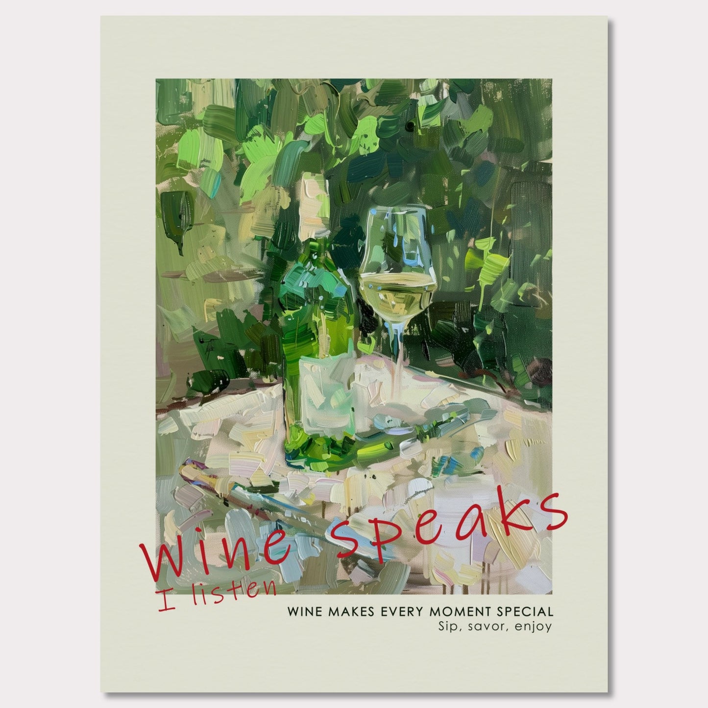 Poster titled 'Dry white wine Poster' from ArtDarts