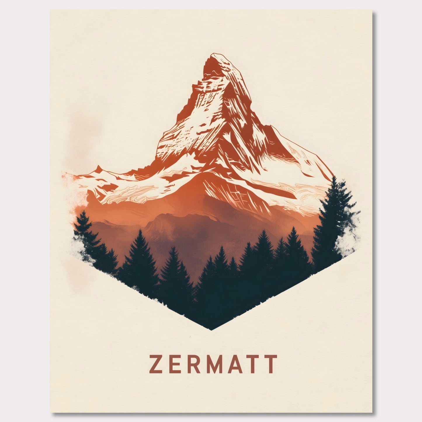 Poster titled 'Zermatt – Alpine Majesty' from ArtDarts