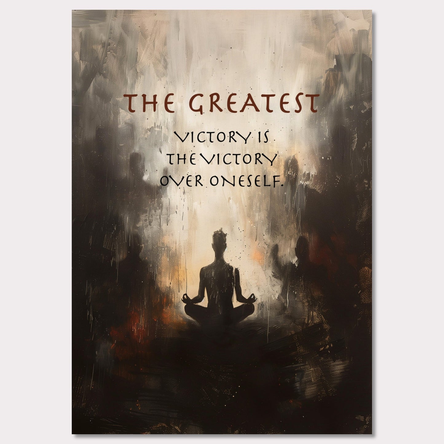 Poster titled 'The greatest victory is the victory over oneself' from ArtDarts