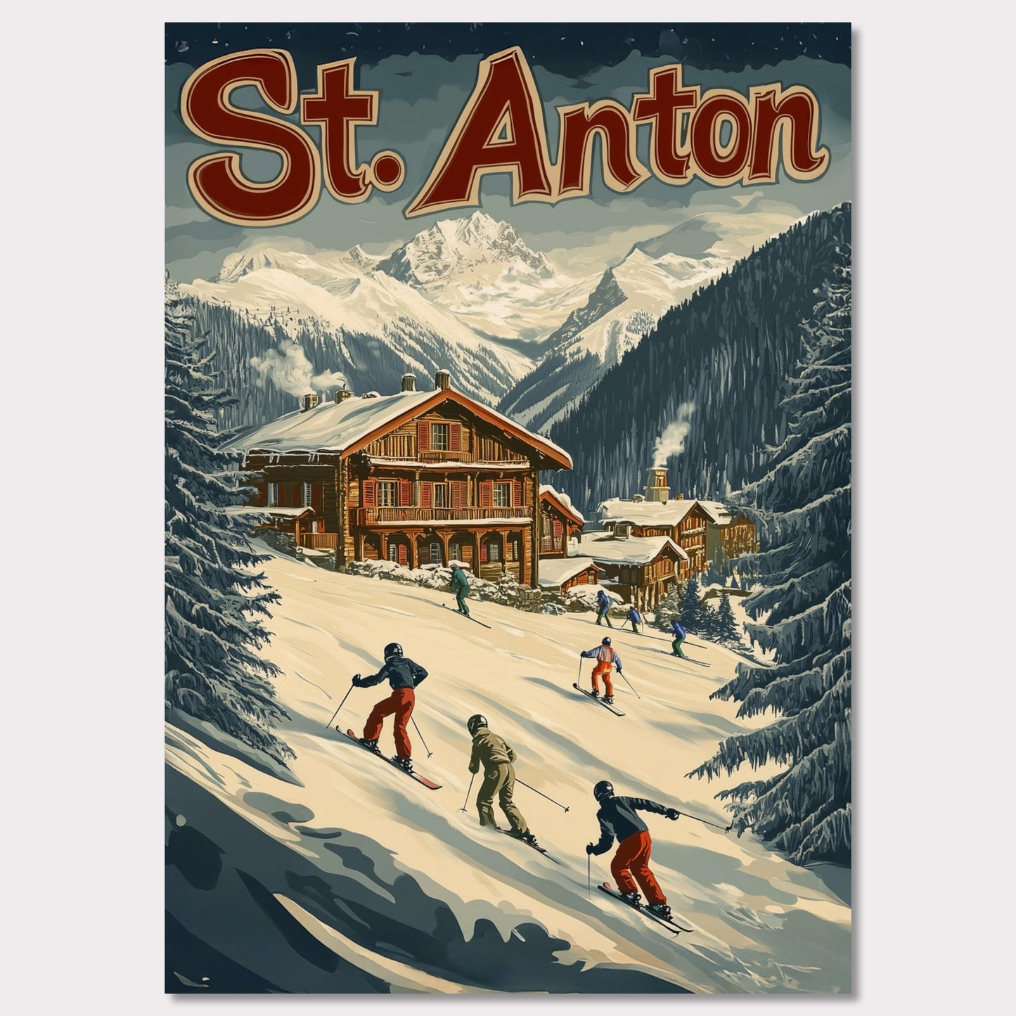 Poster titled 'St. Anton Escape' from ArtDarts