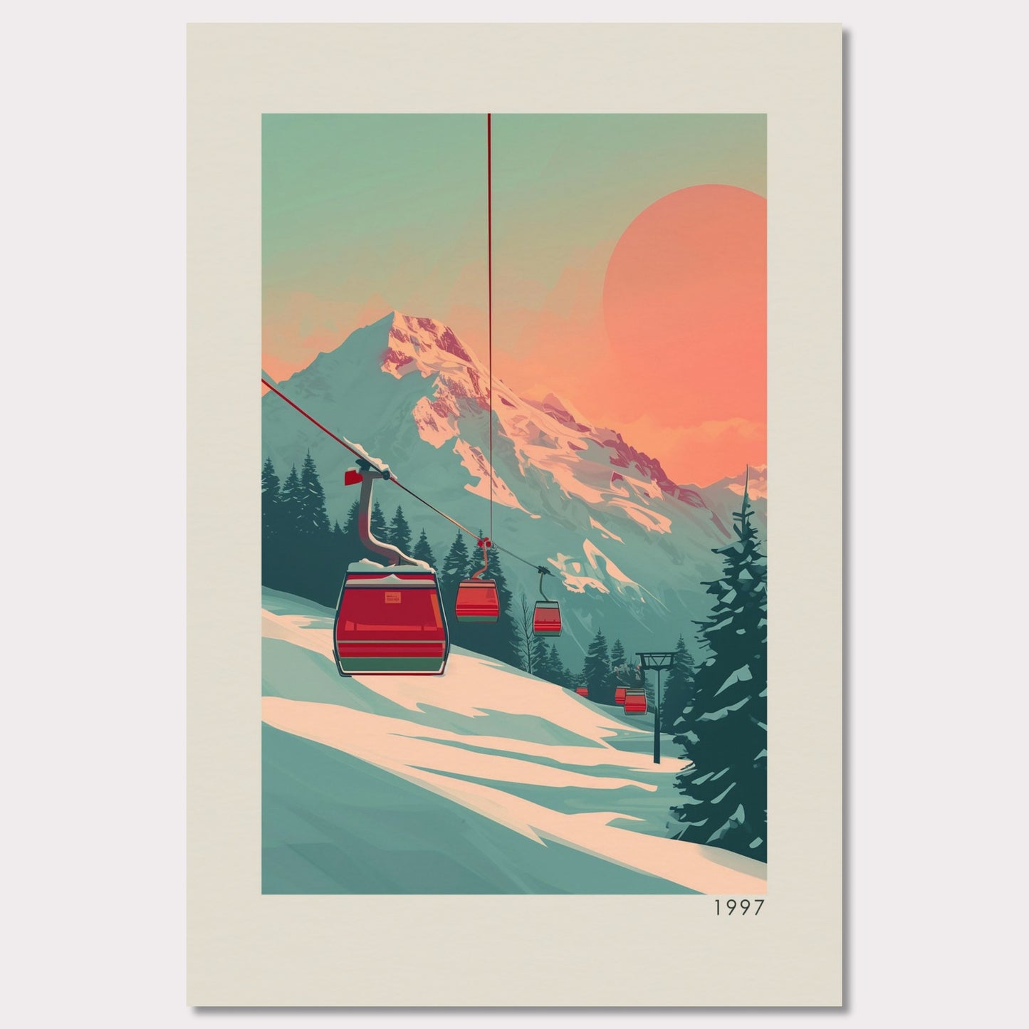 Poster titled 'Lift at Dawn Poster' from ArtDarts