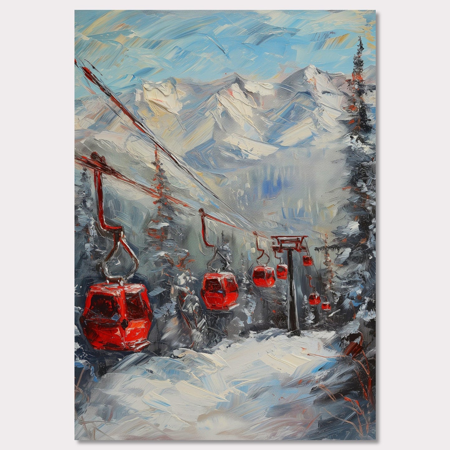 Poster titled 'Caravan to the mountains Poster' from ArtDarts