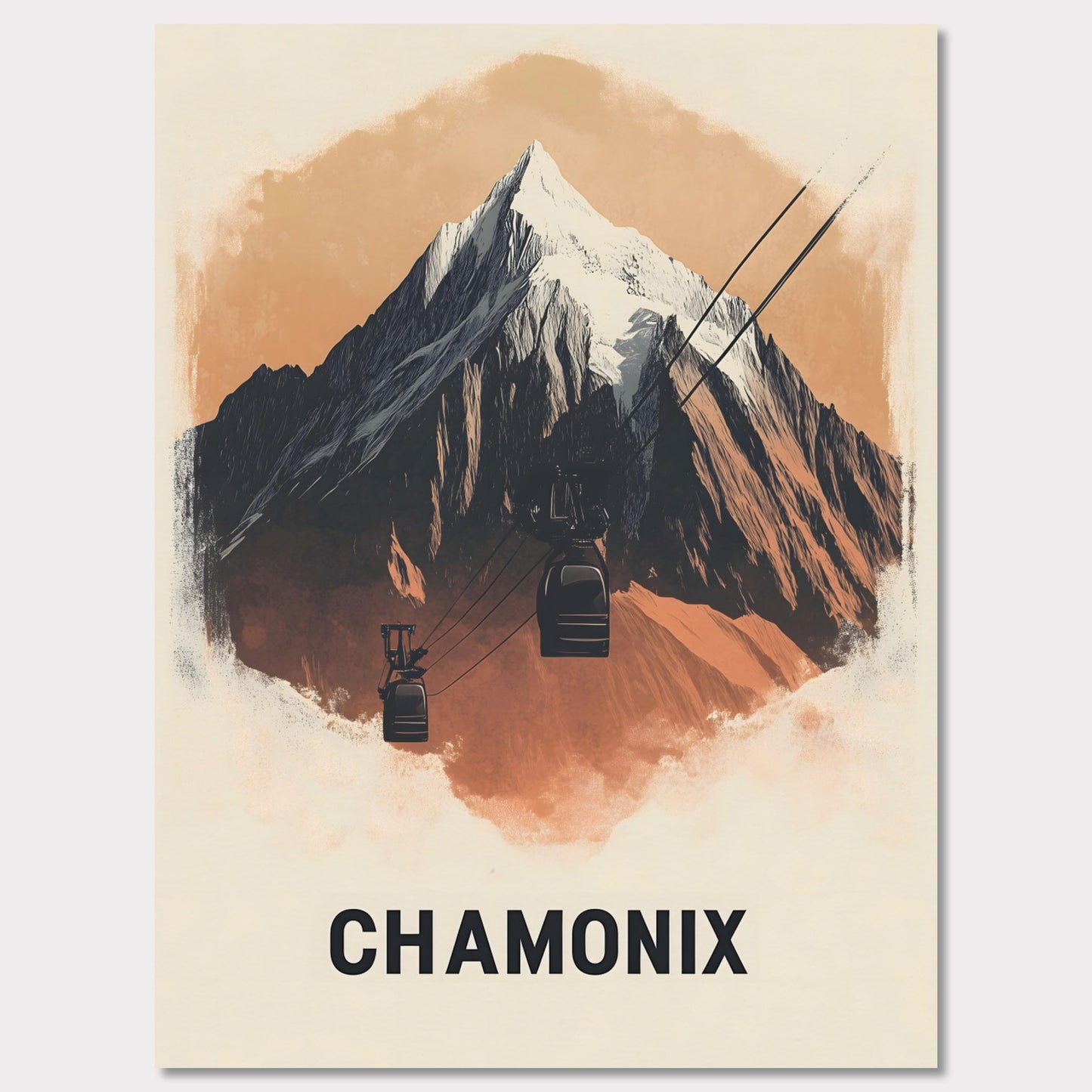 Poster titled 'Majestic Peaks of Chamonix' from ArtDarts