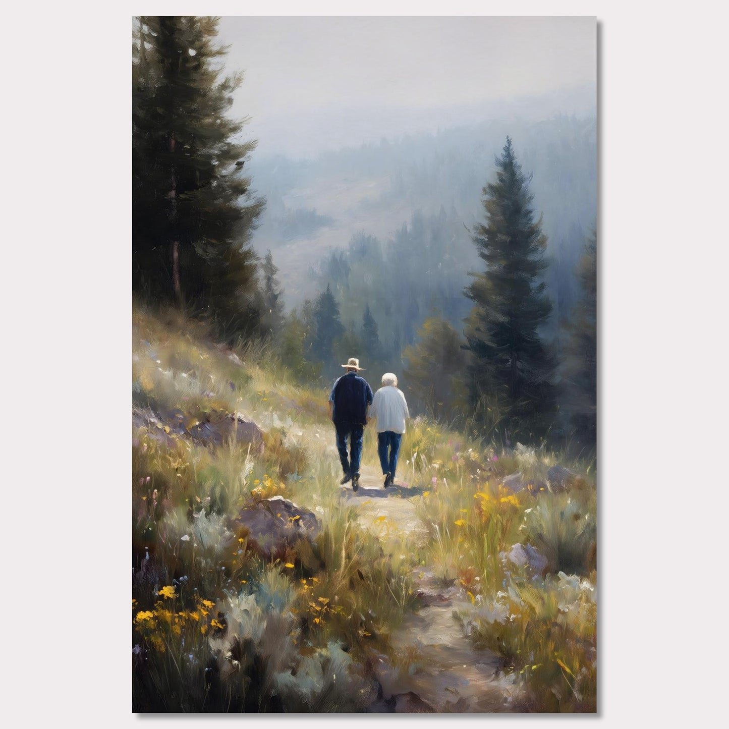 Poster titled 'Walkers' Path, Alpine Meadow' from ArtDarts