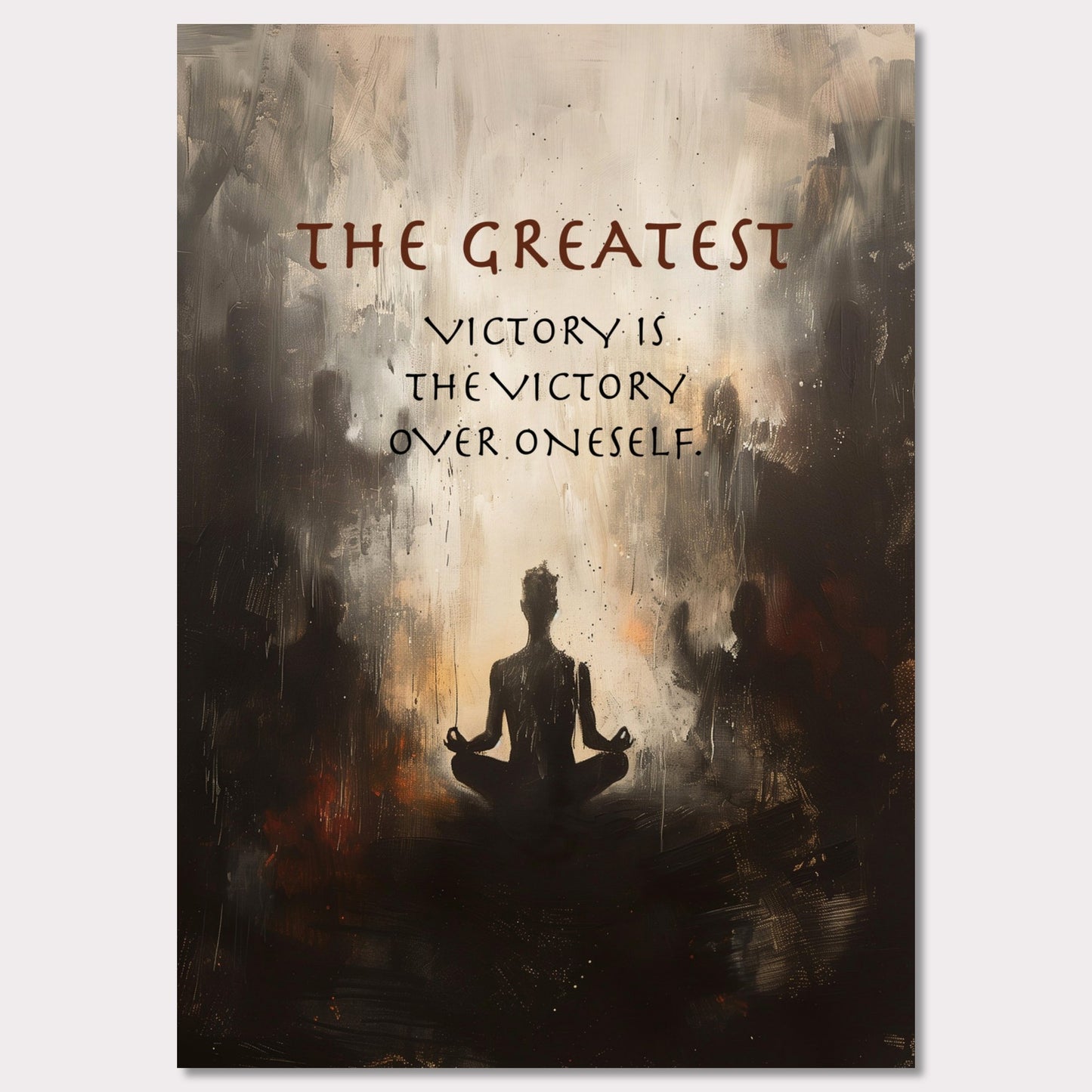 Poster titled 'The greatest victory is the victory over oneself' from ArtDarts