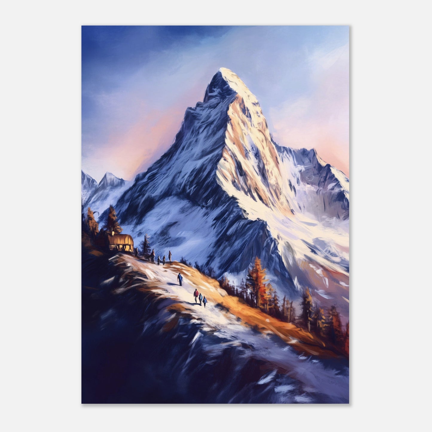 Poster titled 'Zermatt’s Trail of Light' from ArtDarts
