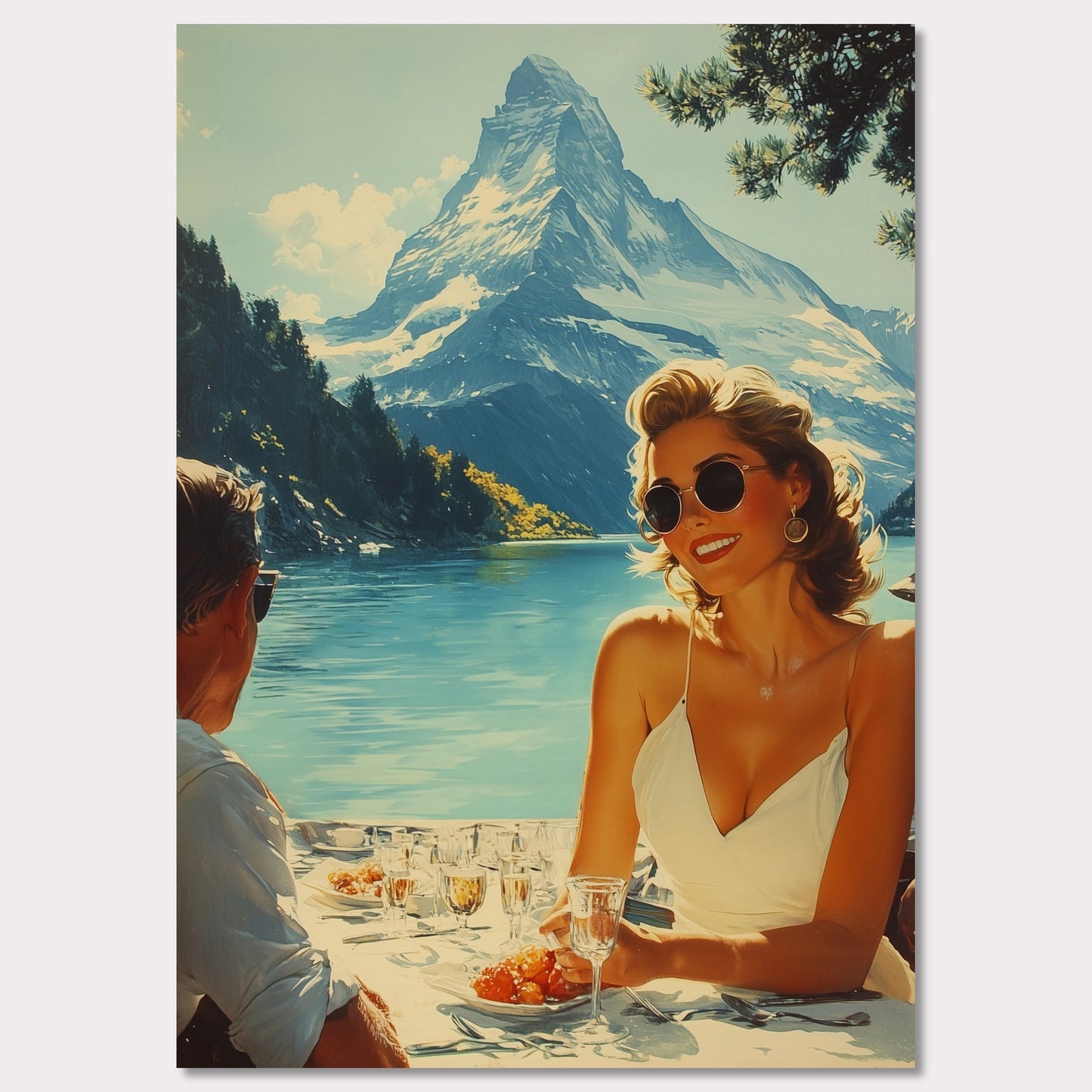 Poster titled 'Under the Sun of the Matterhorn' from ArtDarts