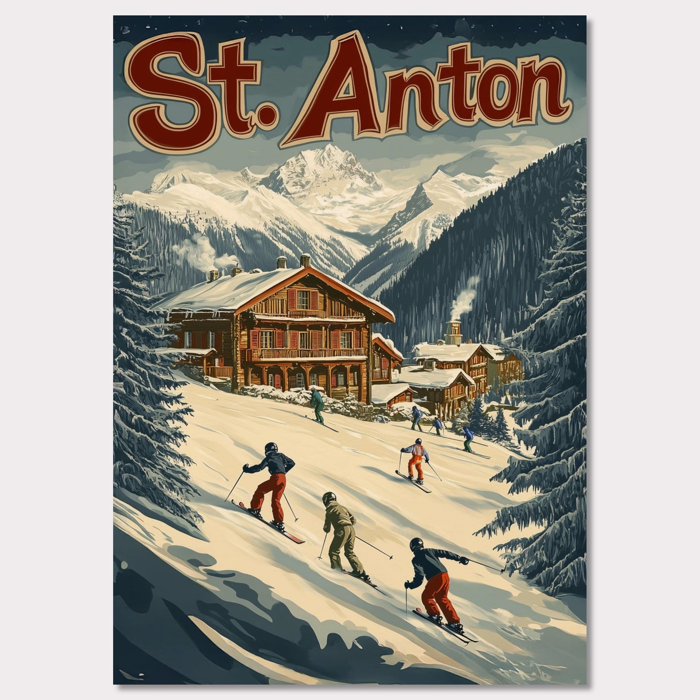 Poster titled 'St. Anton Escape' from ArtDarts