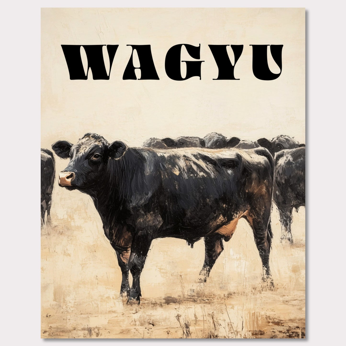 Poster titled 'Proud Wagyu' from ArtDarts