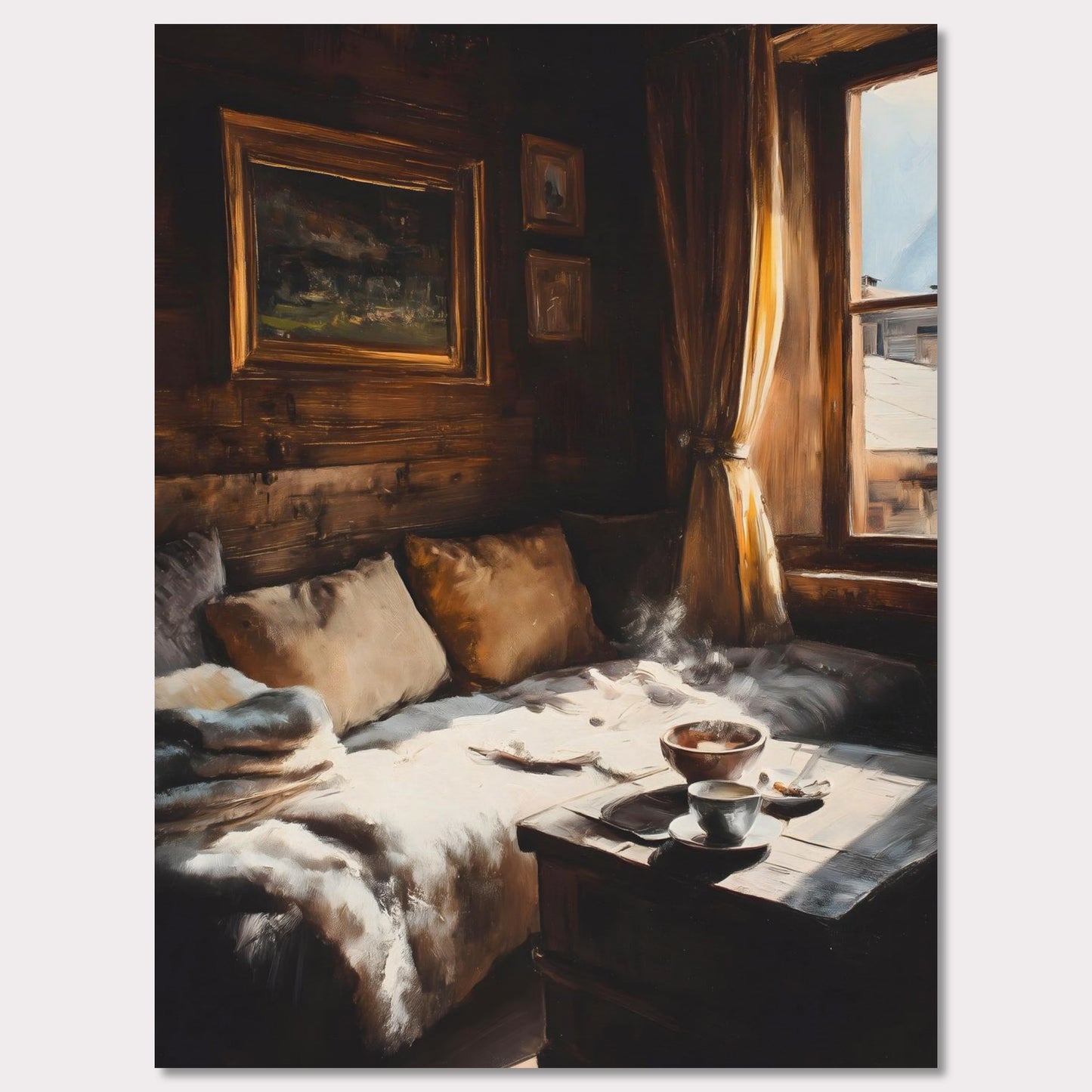 Poster titled 'Coffee & Fur, Morning Heat' from ArtDarts