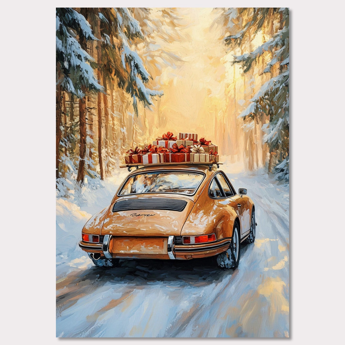 Poster titled 'Merry Christmas - Winter Drive' from ArtDarts