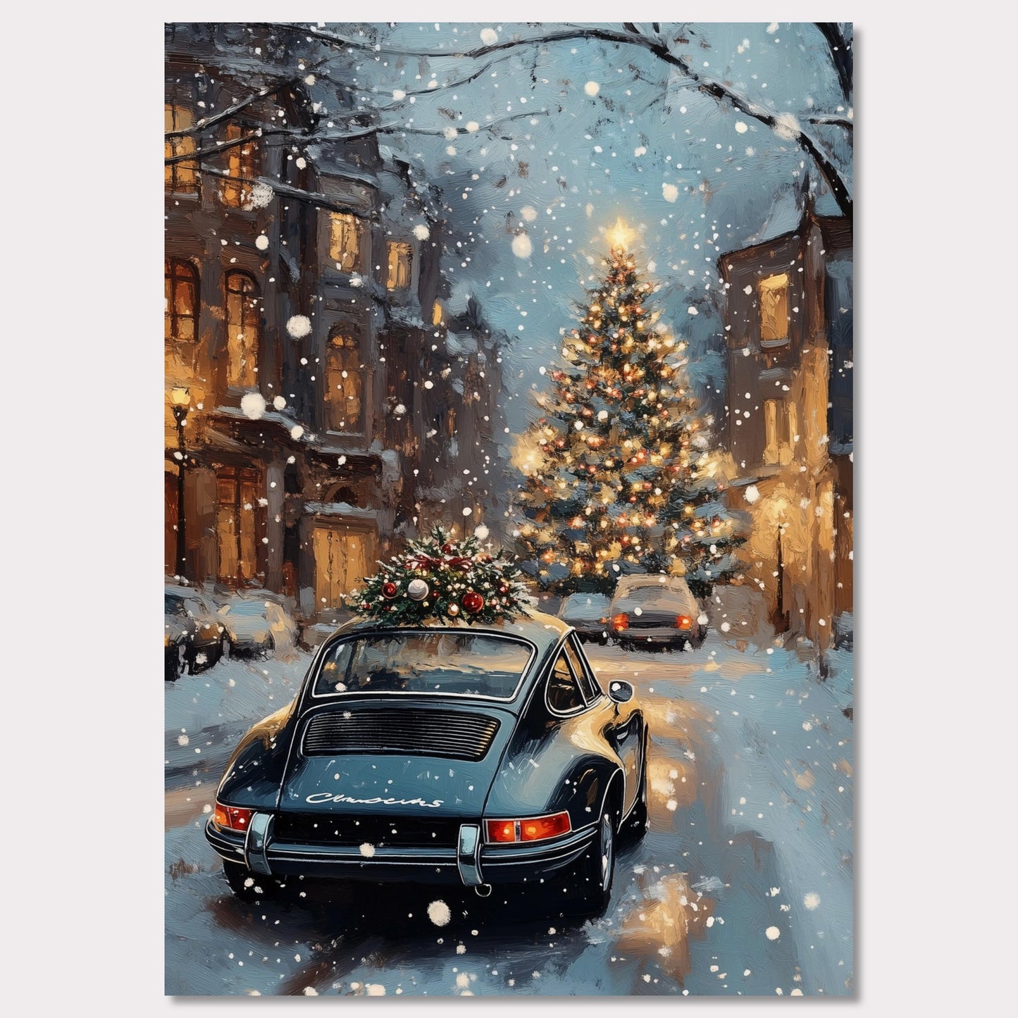 Poster titled 'Christmas Drive - Holiday Joyride' from ArtDarts