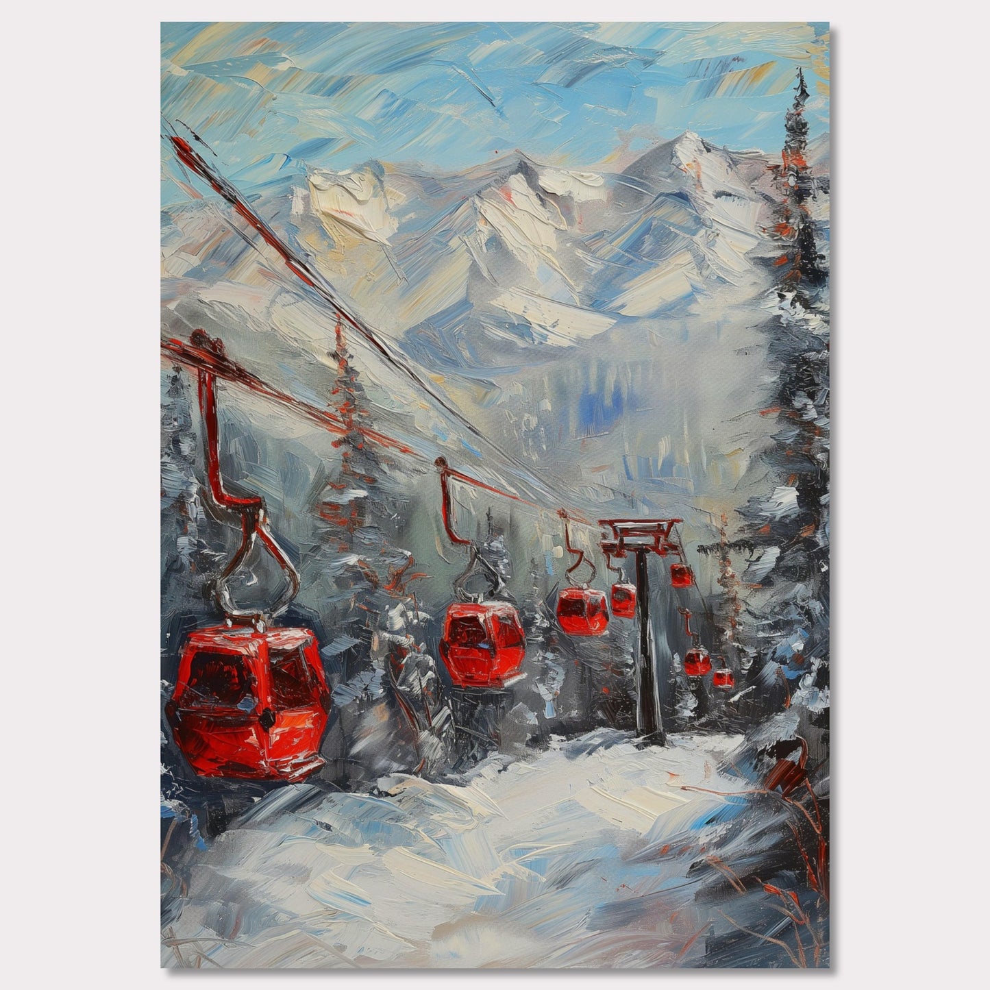 Poster titled 'Caravan to the mountains Poster' from ArtDarts