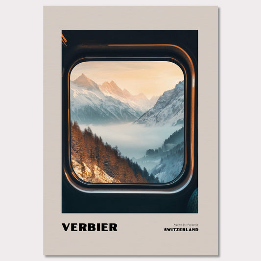 Poster titled 'VERBIER. Alpine Ski Paradise' from ArtDarts