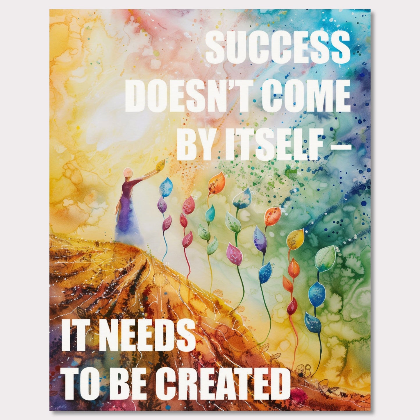 Poster titled 'Success doesn’t come by itself – it needs to be created' from ArtDarts