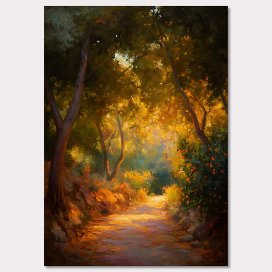 Poster titled 'Orange Grove Path' from ArtDarts