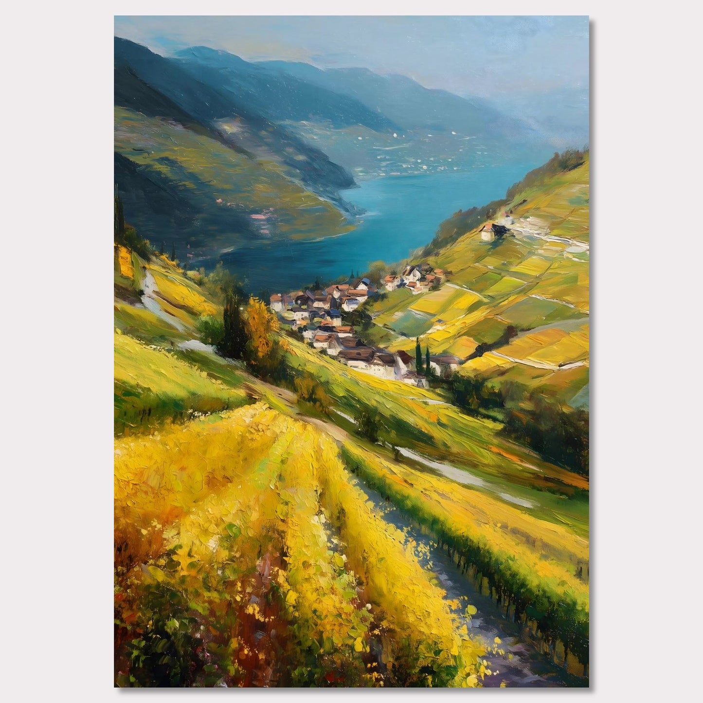 Poster titled 'Lavaux Descent' from ArtDarts