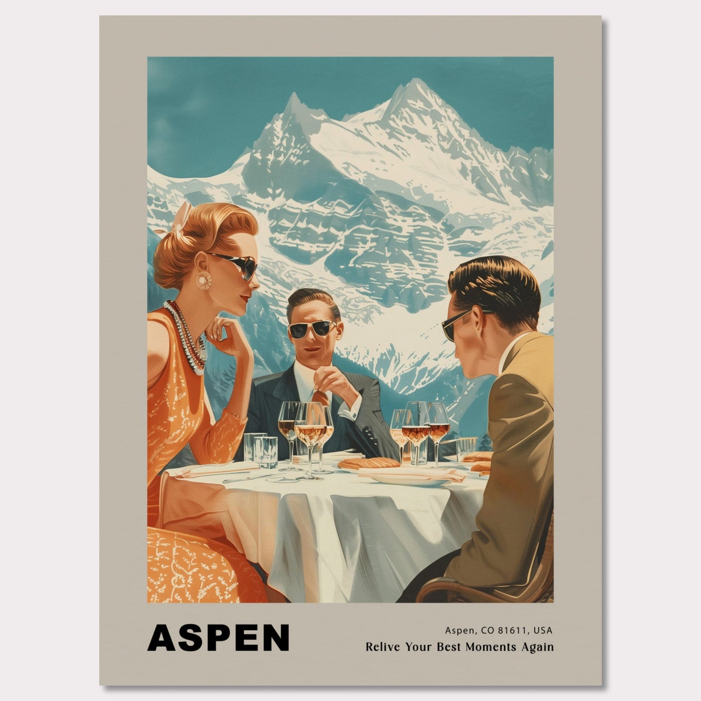 Poster titled 'Aspen, USA - Poster' from ArtDarts
